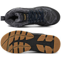 Botas de invierno para hombre, botines de camuflaje, botas de nieve impermeables, zapatillas de trabajo de felpa que mantienen el calor, zapatos militares, zapatos de senderismo tobilleros elegantes - details 9