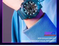 Reloj Deportivo para Hombres SMAEL con Movimiento de Cuarzo y Digital Resistente al Agua Correa de Silicona Luz LED Multifunción Chrono Fecha - details 3