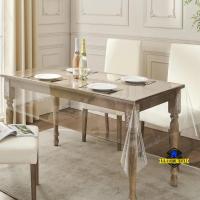 Mantel transparente de PVC, impermeable, a prueba de aceite, cuadrado, rectangular, para mesa de centro, B-419 - details 1