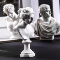Estatua de escultura de busto de David Venus Mozart, héroe de diosa de la mitología griega, modelo de práctica de boceto de yeso, decoración de habitación - details 5