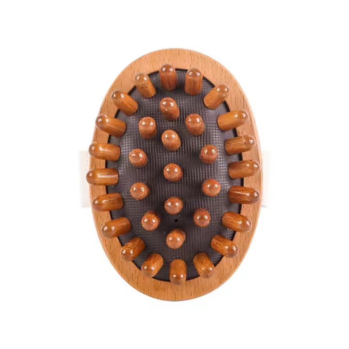 Cepillo anticelulitis corporal, aceite esencial de madera calmante, Spa-cojín de aire, cepillo de masaje meridiano, instrumentos de amasamiento de pantorrilla - 1