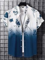 Camiseta de Verano de Playa Hawaiiana Estampado de Denim 3D para Hombres Manga Corta Transpirable - details 6