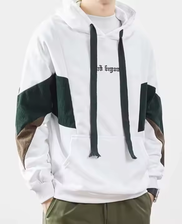 Sudaderas con capucha de algodón de alta calidad, servicio OEM más vendido de diciembre, jerseys para hombre con comparación de colores y bordado - 1