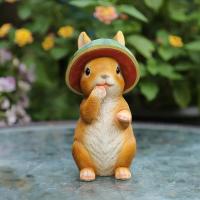 Decoración de resina con forma de ardilla, accesorios en miniatura para exteriores con imitación de animales, adornos para el jardín y el hogar - details 1