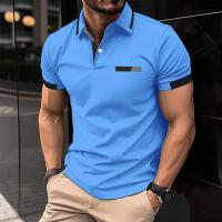 Polo de manga corta para hombre, camisetas informales, tops de verano - details 38