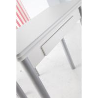 Mesa de Cocina Extensible Moderna Estilo Blanco/Plata Tamaño 80x40/80x78 cm RIBETA - details 6