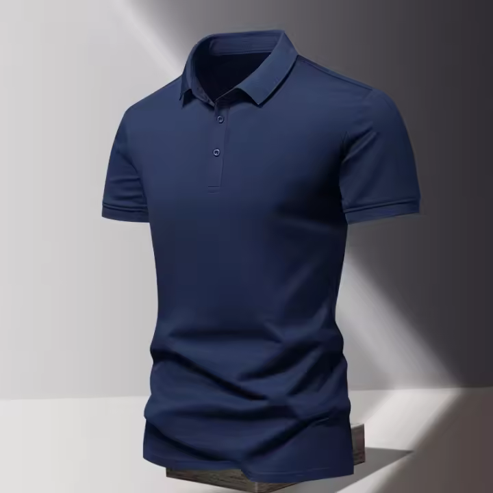Polo de manga corta para hombre, Camiseta de algodón 100%, transpirable, informal, con solapa, de alta calidad, a la moda, novedad de verano - 1