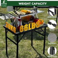 Mesa Plegable, fácil de Guardar, Mesa de Picnic compacta y portátil para Parrilla, Camping al Aire Libre, jardín, Patio, Comedor, Barbacoa, Fiesta, Mercado, 3 pies (Mediana, Plateada) - details 12