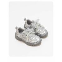 Zapatos de las niñas 2025 nuevos niños zapatos deportivos primavera y otoño niñas plata niña princesa zapatos de entrenamiento moral zapatos de primavera - details 7