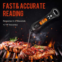 Termómetro Cocina, Termometro Carne Digital Lectura Instantánea,Termómetro de Parrilla Termometro Alimentos con Sonda Larga para Carne, Barbacoa, Comida, Liquidos, Aceite - details 0