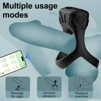 Anillo vibrador Leten con control por aplicación para hombres, retrasa la eyaculación, anillo de alargamiento, masturbador, juguetes sexuales para adultos. - details 11