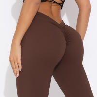 con V-ck Mujer, Pantalones, Ropa deportiva de gimnasio, Leggings de entrenamiento, Pantalones acampanados de pierna ancha para yoga - details 9