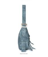 Bolsa de motocicleta de mezclilla azul resistente al desgaste impermeable con diseño de borla y cuerda - details 31