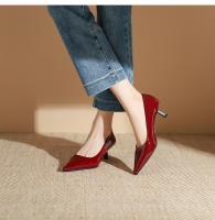 Zapatos de tacón de aguja puntiagudos de charol versátiles clásicos - details 27
