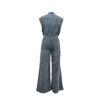 Mono vaquero de pierna ancha para mujer, peto informal de mezclilla con cuello vuelto, Sexy - details 5