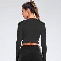 Camisetas de manga larga para mujer, ropa de yoga, trekking, sin costuras, para entrenamiento - details 4