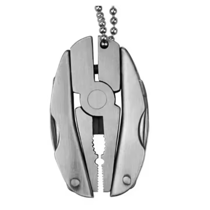 Kit de Viaje Portátil Multifuncional Cuchillo Plegable de Acero Inoxidable, Llavero, Destornillador - 1