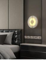 Tomaxin Lámpara de Pared de Mármol 20CM Luz Nocturna de 3W Diseño Sencillo y Natural - details 3