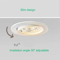 Foco empotrable delgado de 3w, foco LED COB regulable para gabinete, minilámpara de techo ajustable en ángulo de 220V - details 0