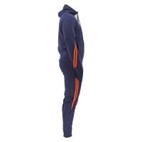Sudadera con capucha de forro polar para hombre, sudadera casual azul marino para estilo otoño/invierno, cierre de cremallera, sudadera jersey de moda con cremallera - details 1