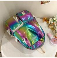 Mochila coreana de gran capacidad para estudiantes de secundaria y universidad, nueva mochila láser versátil de estilo japonés - details 28