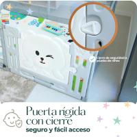 Parque Infantil Bebe 120x180cm - Corralito Bebe con 6 agarraderas y Alfombra de Juegos Acolchada - Parque Bebes para Casa Plegable con Malla Transpirable y Vayas con Protecciones - details 3