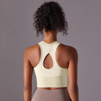 Tops para mujer, Top moldeador de punto de Color sólido, ropa de Yoga recortada en la espalda, deportes, correr, camiseta sin mangas - details 45