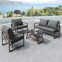 Conjunto de Muebles de Jardín para 4 Personas Sofá, Mesa de Café, Cojines - details 0