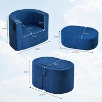 Taburete acolchado + mesa, sofá para niños con esponjas de alta densidad para niños y niñas - details 3