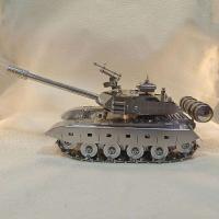 Modelo de batalla principal de acero inoxidable, juguete de Metal, vehículo de combate militar de aleación, tanque de aleación de grado coleccionable - details 20
