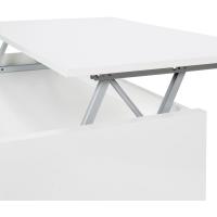 Mesa de Centro Elevable Mueble de Sala Blanco Brillante Medidas 102 cm (Ancho) x 43/52 cm (Alto) x 50 cm (Fondo) - details 5