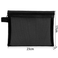 Bolsas de cosméticos transparentes de malla, bolsa de maquillaje negra pequeña y grande, organizador de artículos de tocador de viaje portátil, bolsa de almacenamiento de lápiz labial, 1/3 Uds. - details 9