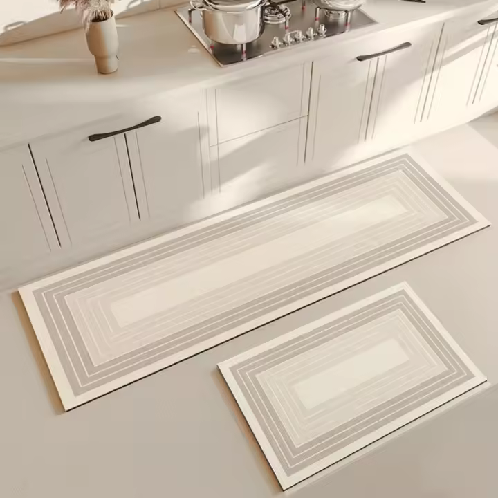 Alfombra de Diotomita Suave y Larga Estilo Japonés Súper Absorbente Antideslizante para Entrada de Baño 1 Unidad - 1