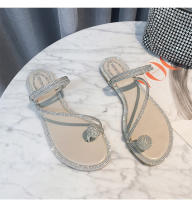 Nuevas Sandalias Planas de Moda para Mujer Diseño Versátil con Punta Abierta Diamantes de Imitación - details 28