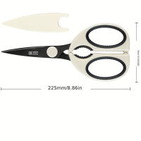 Tijeras de Acero Inoxidable Recubierto de Titanio Ambidextrusas, Construcción de Metal Estampado, Ideal para Costura, Arte, Preparación de Comida Regalo Perfecto para Mujeres - details 4