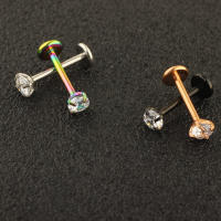 Piercings Tragus de acero, Piercing Labret, anillos para labio, Piercing para Oreja, cartílago, joyería corporal, 2 piezas, 18G, 1,0x8x3mm - details 5