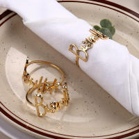 Servilleteros Bismillah de aleación de piezas, soporte para servilletas de mesa, decoración para fiesta de boda, Eid Mubarak, Ramadán islámico musulmán, Kareem, 12 Uds. - details 5