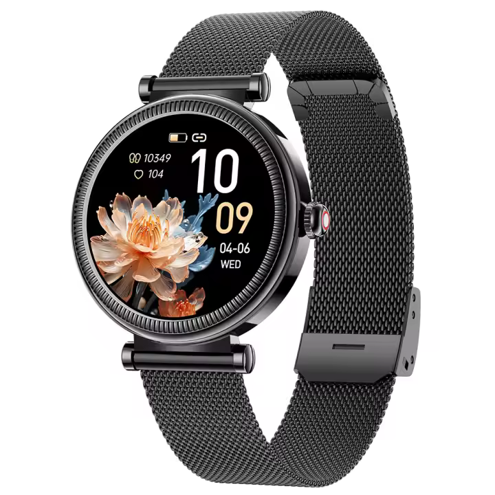 Reloj Inteligente Mujer, 1,27 "Pantalla HD, con Pulsómetro, Smartwatch Deportivo con 100 Modos de Ejercicio, Llamadas Bluetooth y Notificaciones, Recoratorio de Ciclo Menstrual, Compatible con Android y iOS - 1
