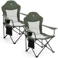Silla de Camping Alta de 150kg Plegable, Resistente, Silla de Jardín con Bolsillo y Vasos - details 28