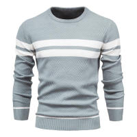 Nueva Suéter De Otoño Para Hombre Con Cuello Redondo Y Mangas Largas Patchwork Caliente Y Delgado Moda Casual Ropa De Hombre - details 1