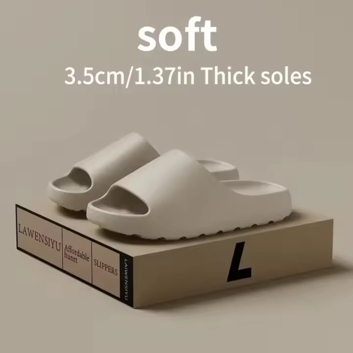 1 par de zapatillas de coco con sensación de pisar mierda, sandalias de suela gruesa, novedad de verano, sandalias antideslizantes - 1