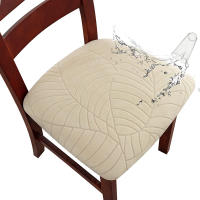 Funda de cojín cuadrada de cuero PU para silla, fundas impermeables para asiento de cocina y comedor, fundas de cojín para asiento de silla de comedor extraíbles - details 23