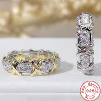 Andara Anillo de Plata Esterlina con Zirconia AAA Diseño Tejido de Plata para Mujer - details 3