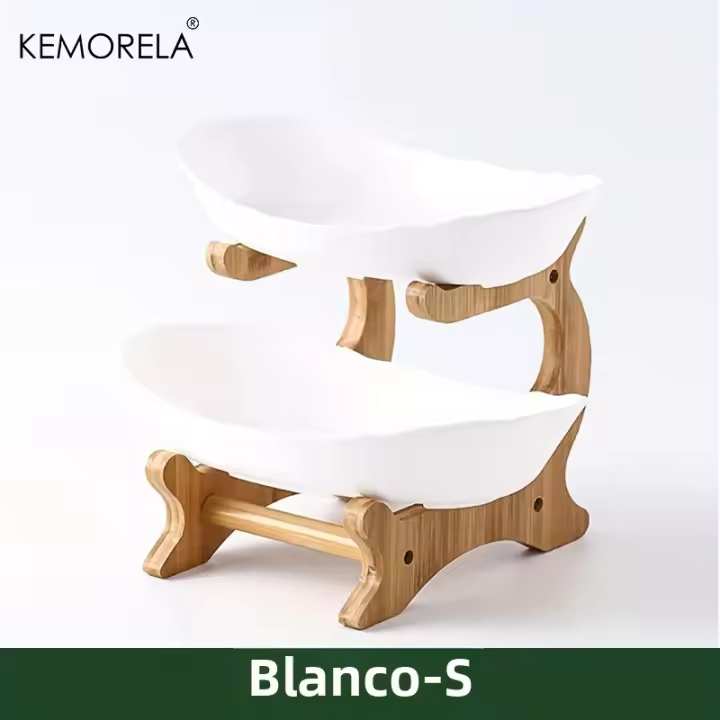 famgem Tazón De Frutas Creativo De Plástico Para El Hogar Y Sala De Estar 2/3 Capas Bandeja Para Aperitivos Bicolor Moderno Tazón De Queso Para Fiesta - 1