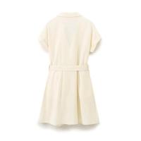 Vestido de poliéster de moda de verano con cuello en V informal suelto para mujer - details 2