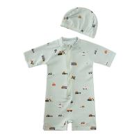 Chic Traje de Baño de Una Pieza Floral sin Espalda para Niñas Bikini de Bebé a Prueba de Sol con Sombrero Perfecto para Vacaciones en la Playa - details 43