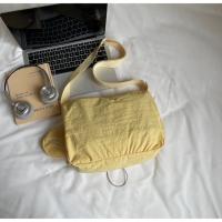 Bolso de hombro con cordón informal coreano, bolso cruzado plisado ligero de gran capacidad, bolso de viaje con cremallera de diseñador minimalista - details 7