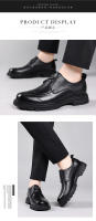 Primera capa de cuero de vaca zapatos de cuero de negocios de la moda masculina de primavera y la comodidad de la cabeza grande de cuero de gama alta boda novio zapatos - details 12