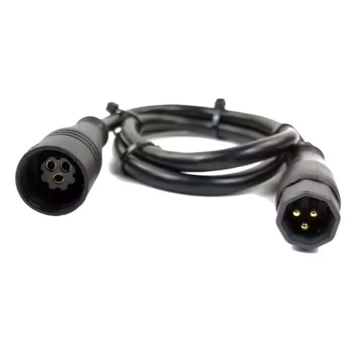 Cable de extensión de Motor de cubo de rueda de 9 pines, conector hembra a macho para accesorios de bicicleta eléctrica, 60cm, 1 unidad - 1