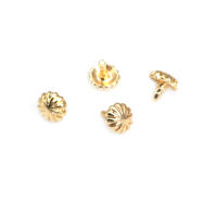 3MM 3.5MM 4MM Latón Color Oro 18K Sólido Hueco Tapas de Cierre con Orificios para Perlas, Suministros para Fabricación de Joyería, Accesorios - details 1